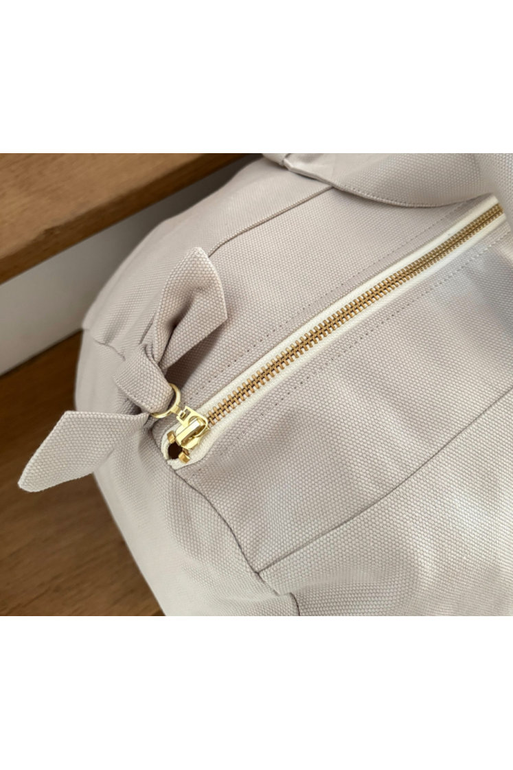 Sac polochon - gris perle